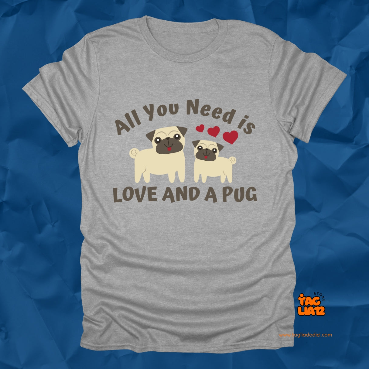 AYNI Love and Pug Tshirt